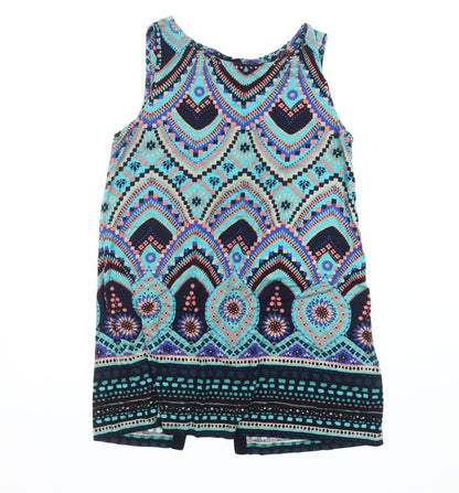 Monsoon Women's Multicoloured Geometric Tank Top Size 10