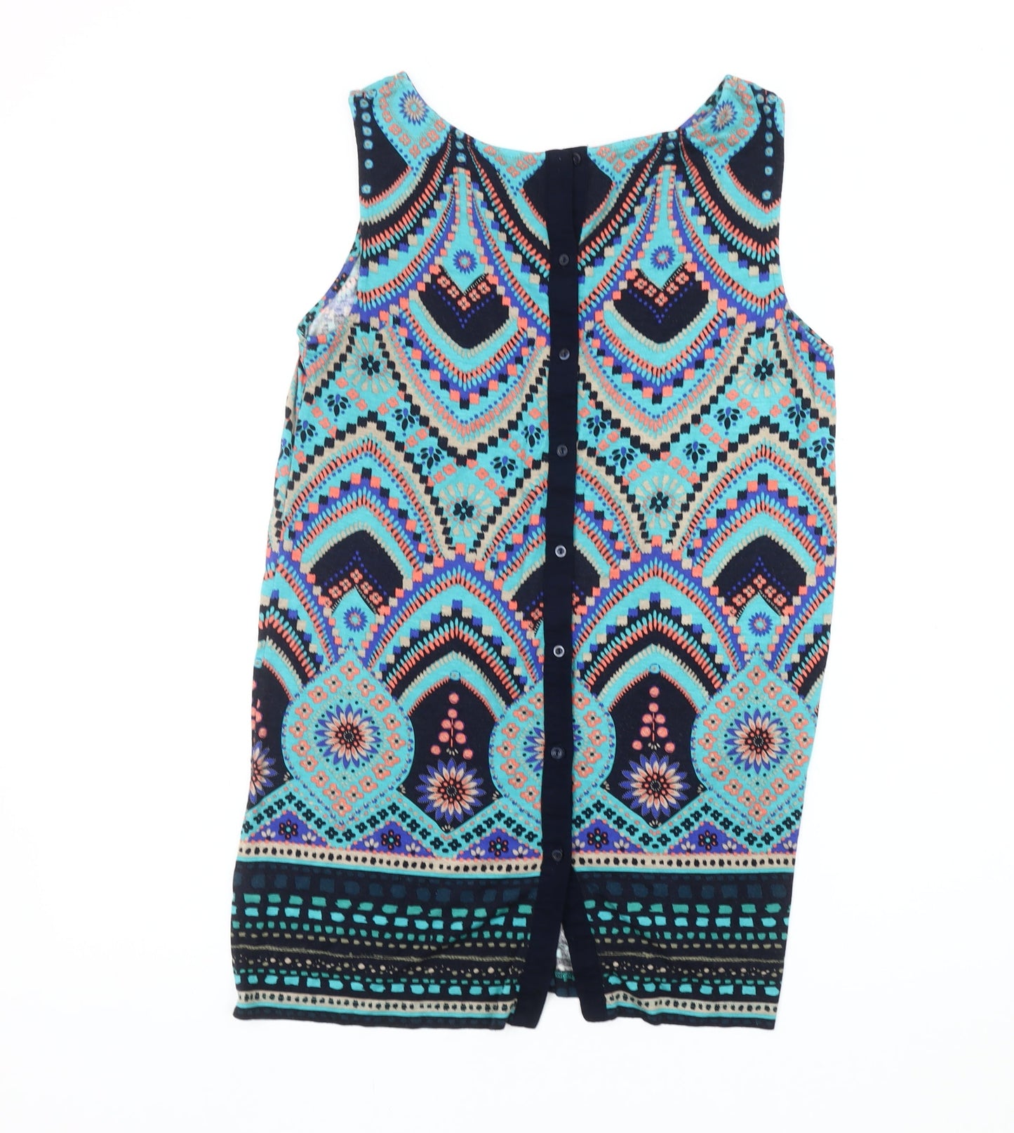 Monsoon Women's Multicoloured Geometric Tank Top Size 10
