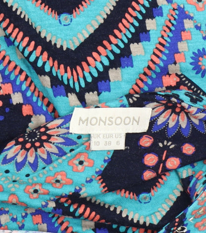 Monsoon Women's Multicoloured Geometric Tank Top Size 10