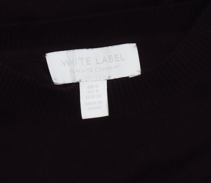 Womens UK Size 8 The White Company Black Pullover Jumper