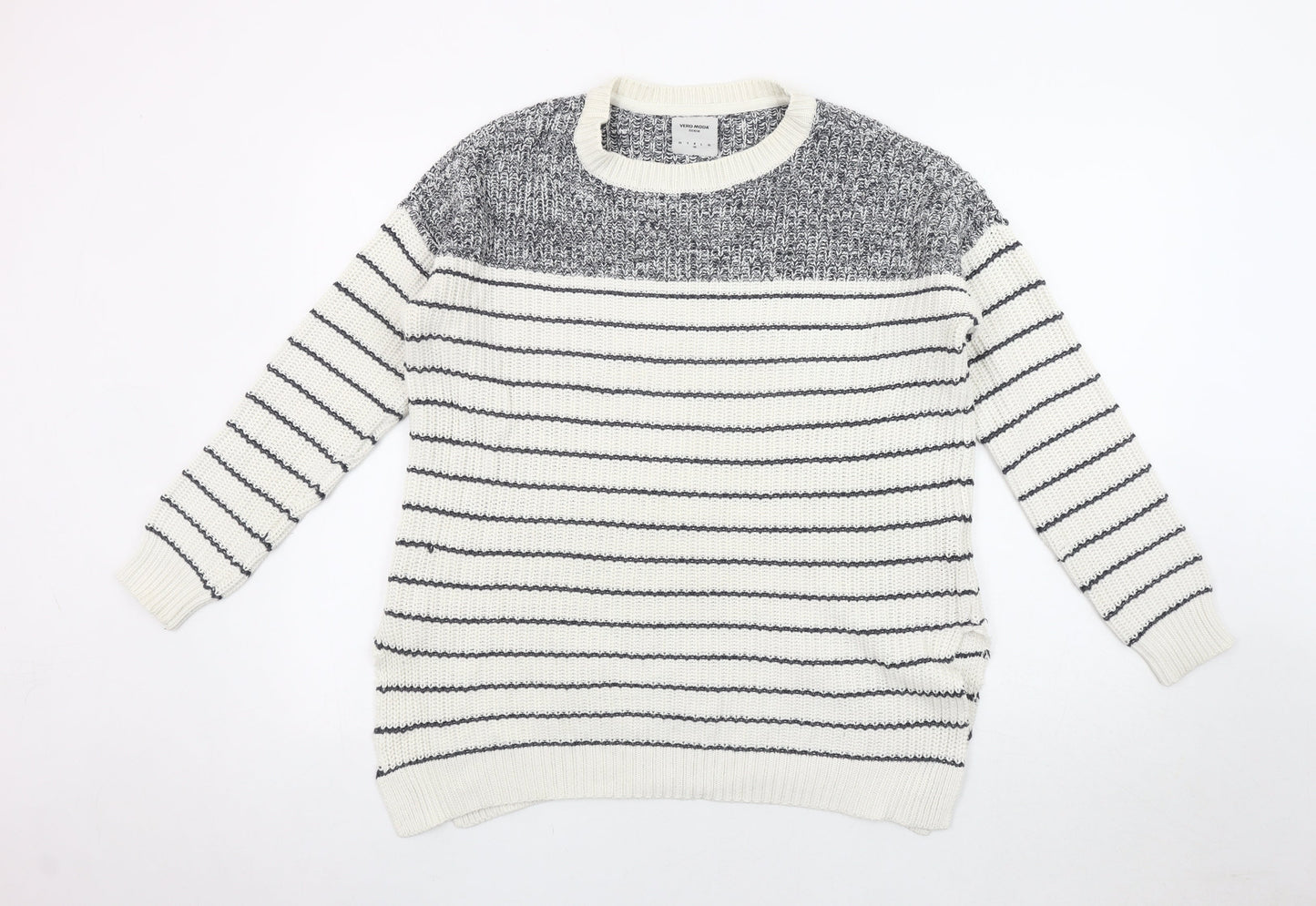 Womens UK Size S VERO MODA Ivory Pullover Jumper