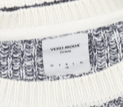 Womens UK Size S VERO MODA Ivory Pullover Jumper