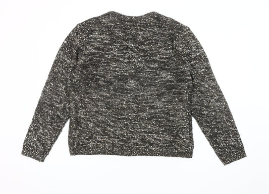 CC Women's Black Sequin Pullover Jumper XL