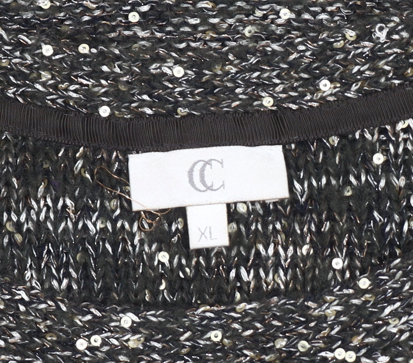 Womens UK Size XL CC Black Pullover Jumper