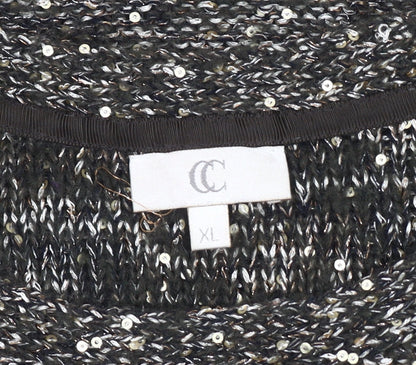Womens UK Size XL CC Black Pullover Jumper