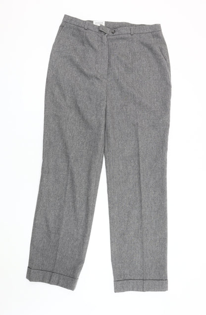 Basler Womens Grey Viscose Trousers Size 12