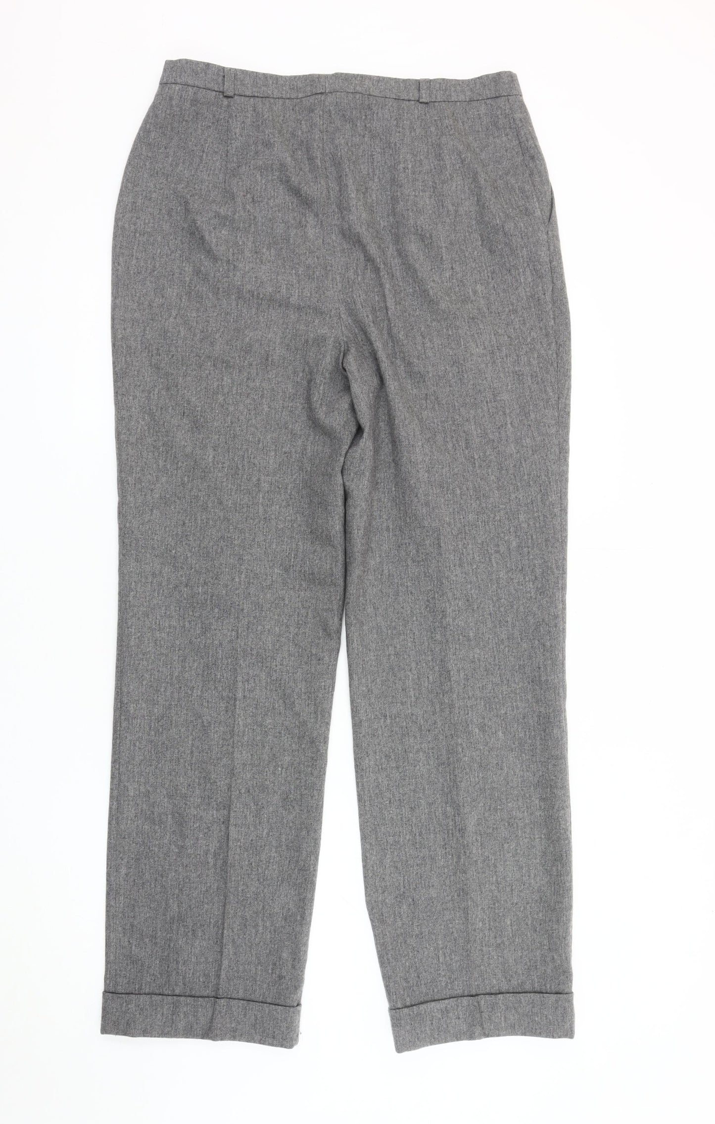 Basler Womens Grey Viscose Trousers Size 12