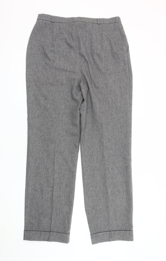 Basler Womens Grey Viscose Trousers Size 12