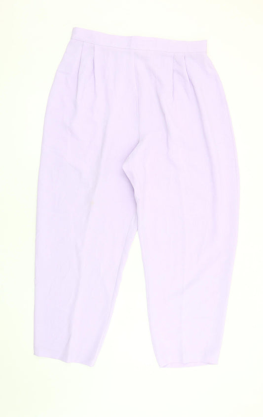 Womens UK Size 20 Berketex Relaxed Fit Ankle Purple Trousers