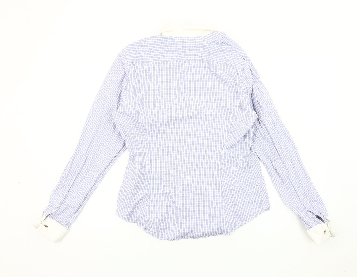 Womens UK Size 12 T.M. Lewin Blue Basic Button-Up