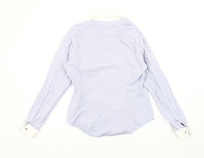 Womens UK Size 12 T.M. Lewin Blue Basic Button-Up