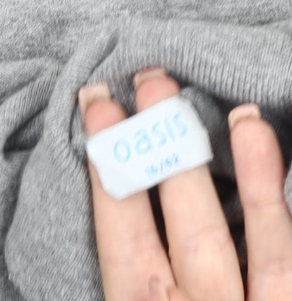 Womens UK Size 16 Oasis Grey Pullover Jumper