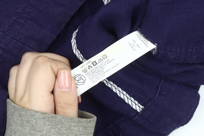 Maine New England Women's Blue Linen Military Jacket