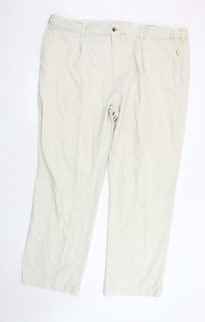 Mens UK Size 44 Cotton Traders   Beige Trousers