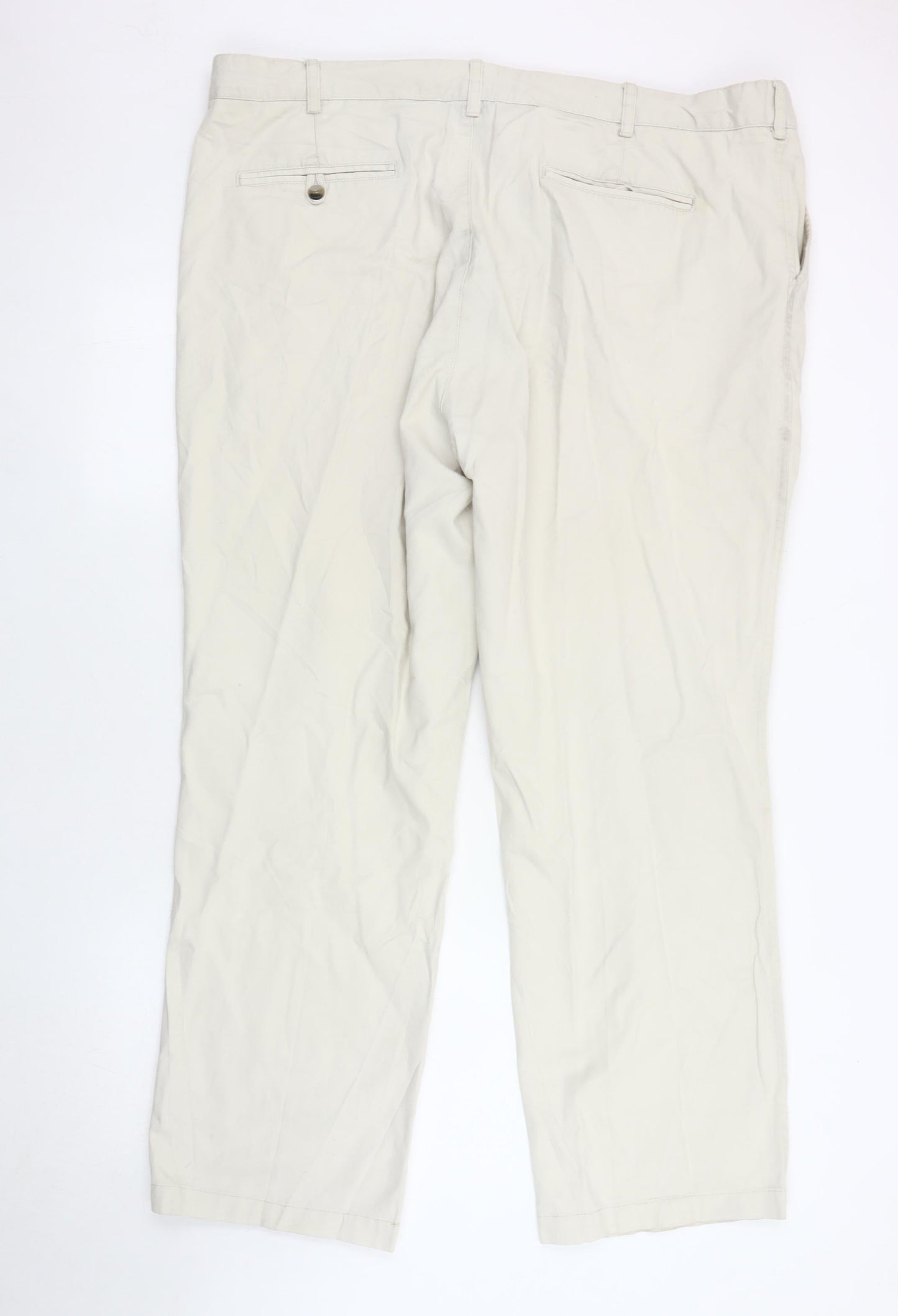 Mens UK Size 44 Cotton Traders   Beige Trousers