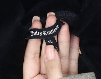 Juicy Couture Women's Black Velour Jacket XL