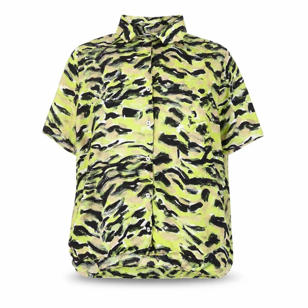 Womens UK Size 12 Topshop Multicoloured Basic Button-Up