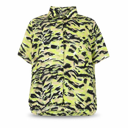 Womens UK Size 12 Topshop Multicoloured Basic Button-Up