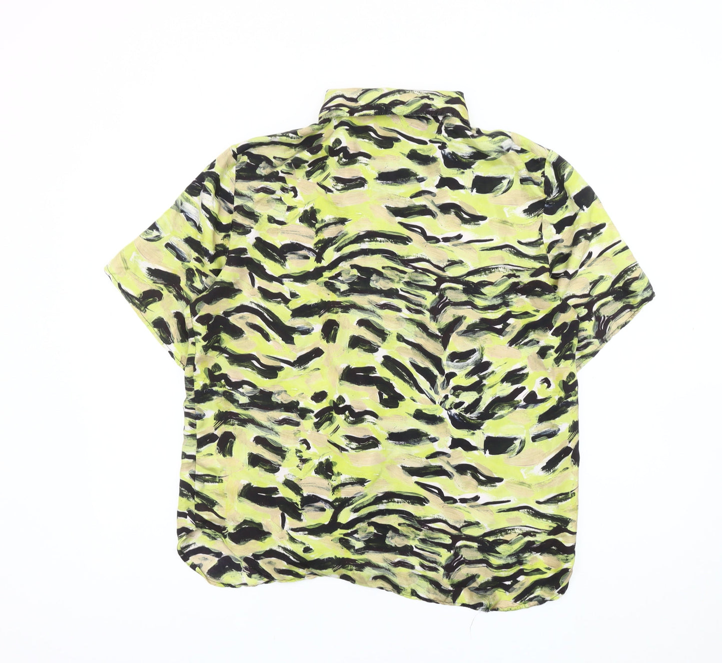 Womens UK Size 12 Topshop Multicoloured Basic Button-Up