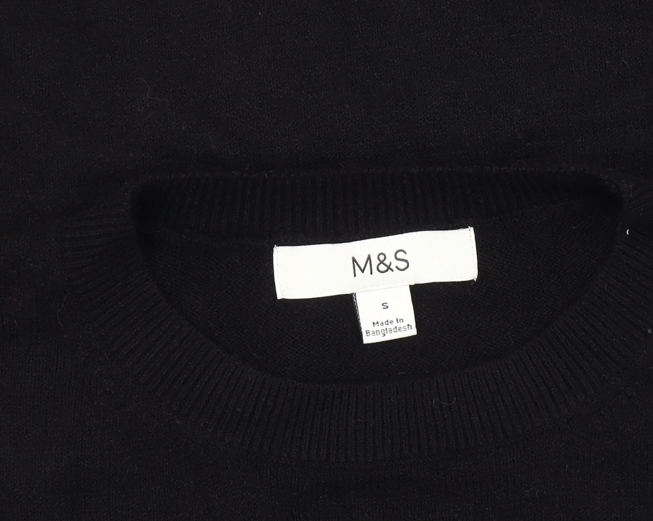 Womens UK Size S Marks and Spencer Black Pullover Jumper