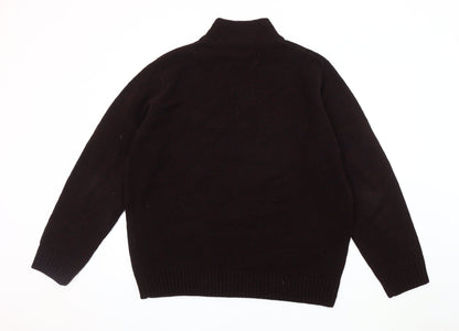 Marks and Spencer Men's Black XL Henley Jumper