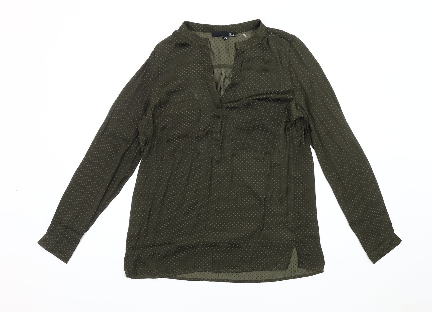 Womens UK Size 8 Etam Green Basic Blouse