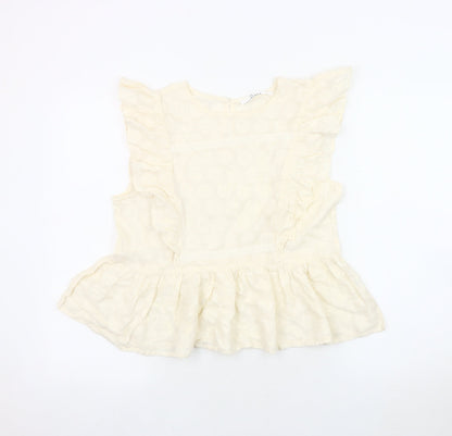 Womens UK Size M Lost Stock Ivory Basic Blouse