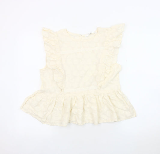 Womens UK Size M Lost Stock Ivory Basic Blouse
