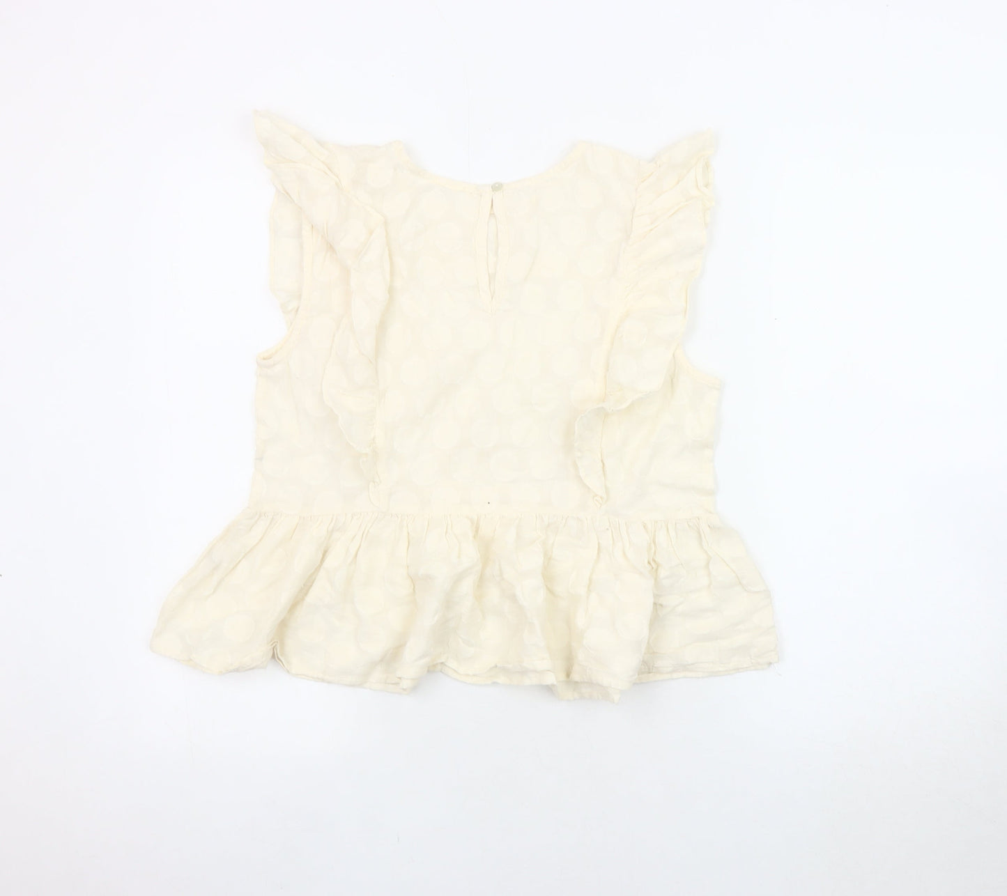 Womens UK Size M Lost Stock Ivory Basic Blouse