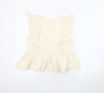 Womens UK Size M Lost Stock Ivory Basic Blouse
