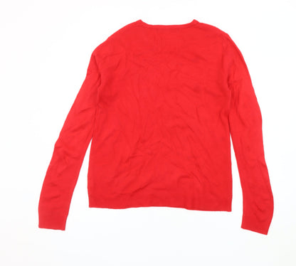 Womens UK Size XL Vida Vi Red Pullover Jumper