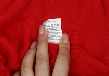 Womens UK Size XL Vida Vi Red Pullover Jumper