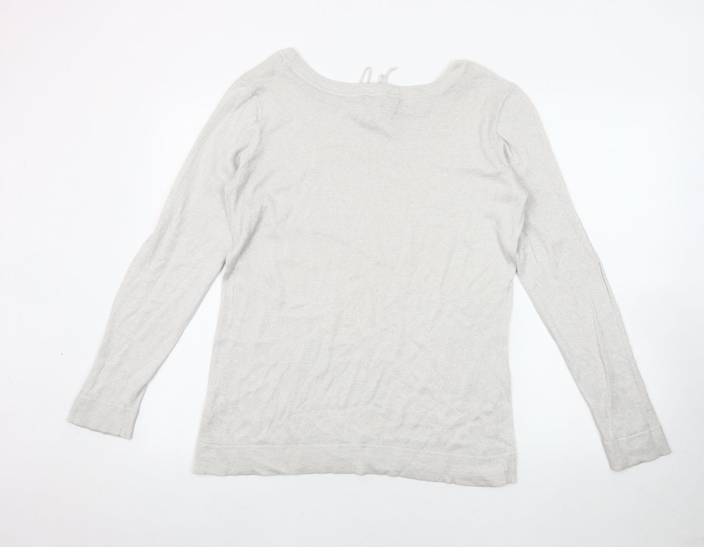 Banana Republic Women's Ivory Knit Pullover Jumper Size L