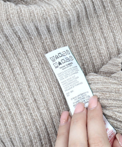 Marks and Spencer Men's Beige Crew Neck Pullover Jumper M