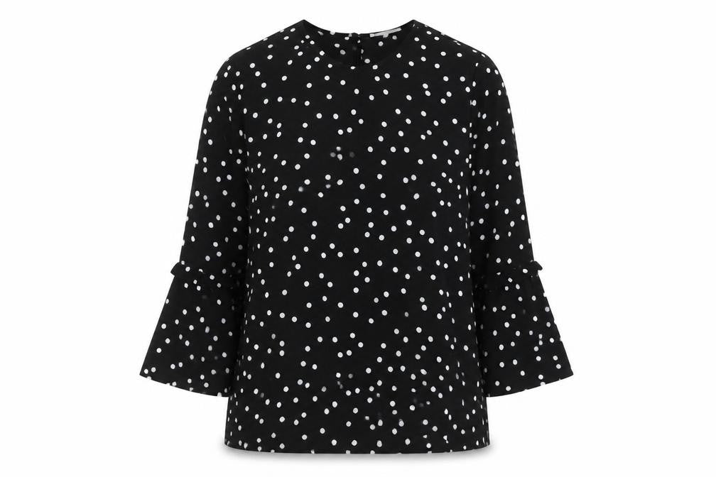 Womens UK Size 8 Warehouse Black Basic Blouse