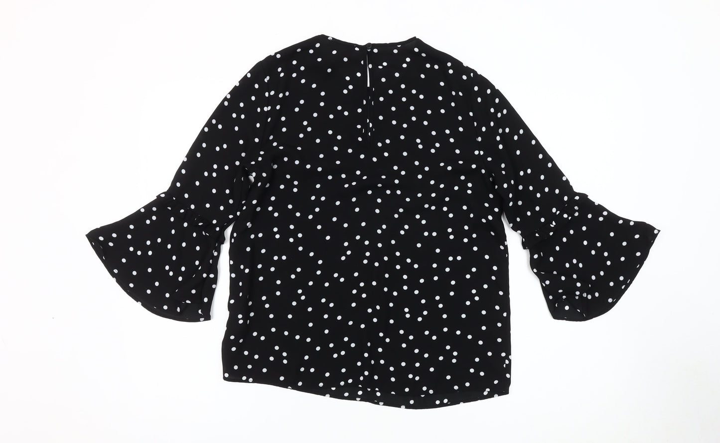 Womens UK Size 8 Warehouse Black Basic Blouse