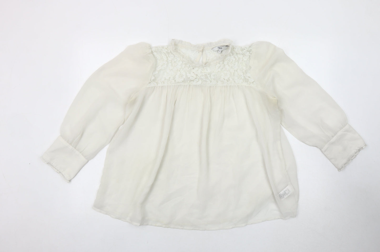 Womens UK Size 12 NEXT White Basic Blouse