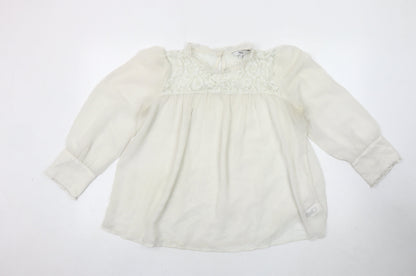 Womens UK Size 12 NEXT White Basic Blouse