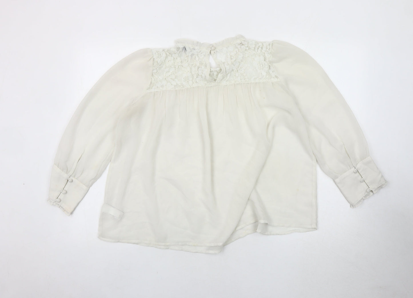 Womens UK Size 12 NEXT White Basic Blouse