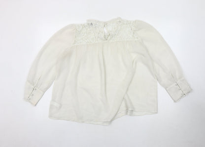 Womens UK Size 12 NEXT White Basic Blouse
