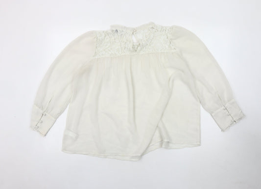 Womens UK Size 12 NEXT White Basic Blouse