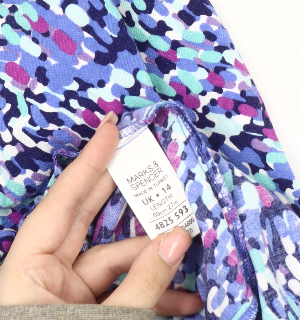 Marks and Spencer Women's Geometric Midi Skirt, Size 14