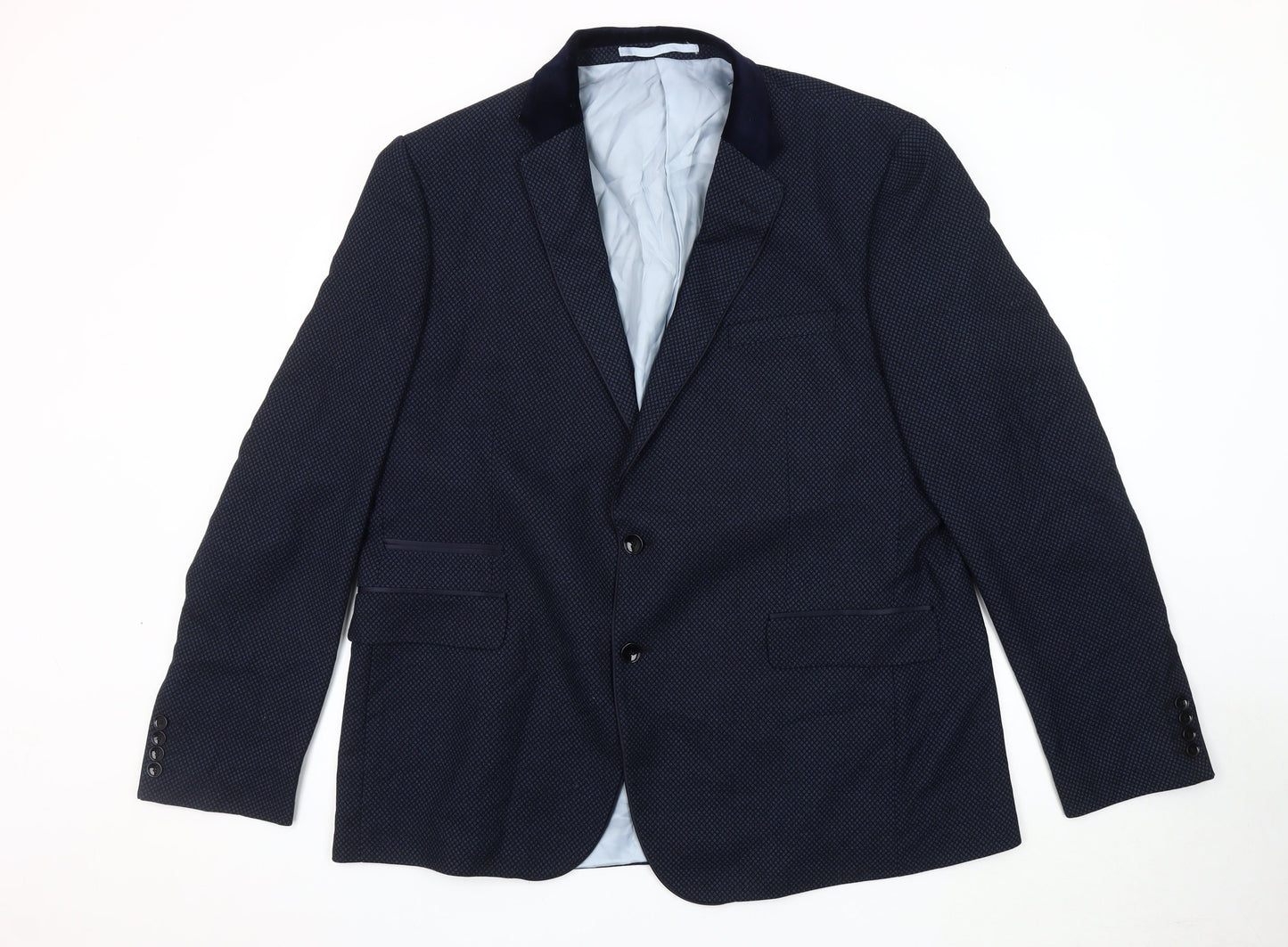 Mens UK Size 46 Marks and Spencer Regular Blue Suit Jacket