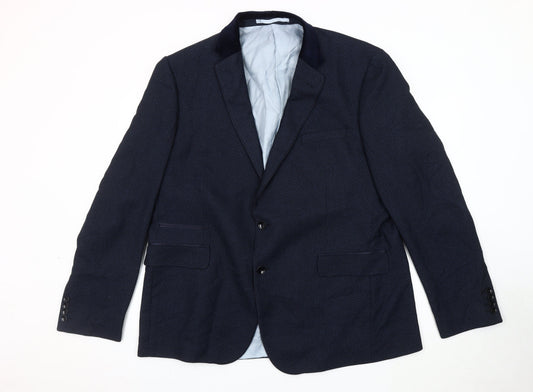 Mens UK Size 46 Marks and Spencer Regular Blue Suit Jacket