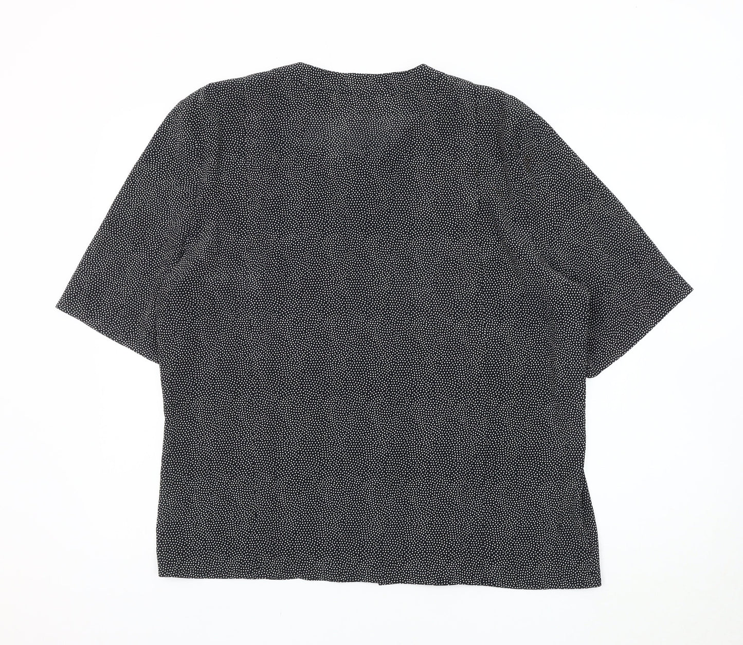 Womens UK Size 16 Viyella Black Basic Blouse