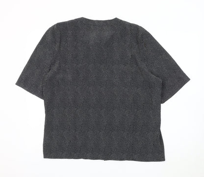 Womens UK Size 16 Viyella Black Basic Blouse
