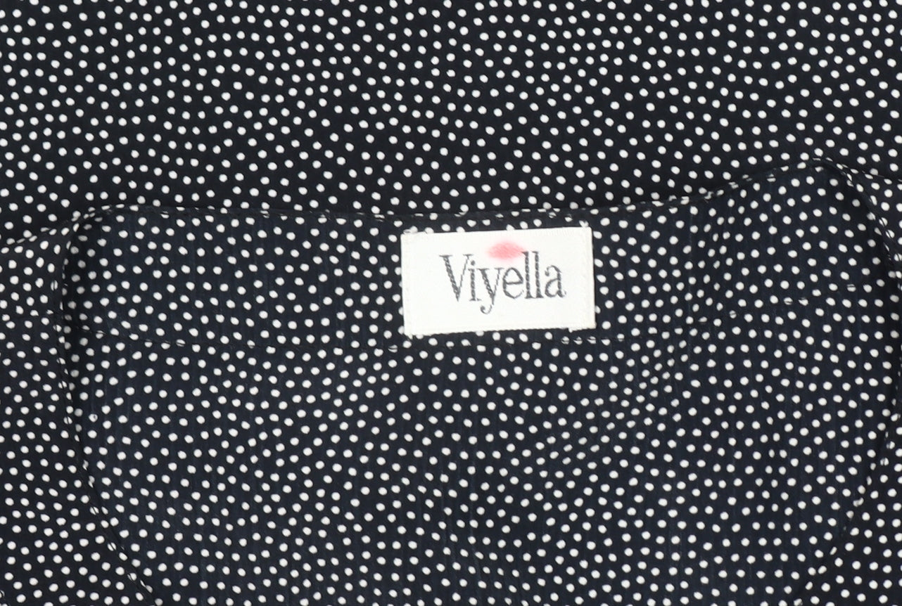 Womens UK Size 16 Viyella Black Basic Blouse