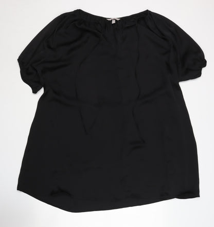 H&M Women's Black XL Shift Dress, Casual, Short Sleeve