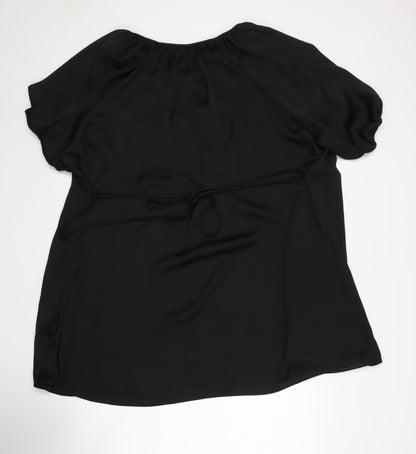 H&M Women's Black XL Shift Dress, Casual, Short Sleeve