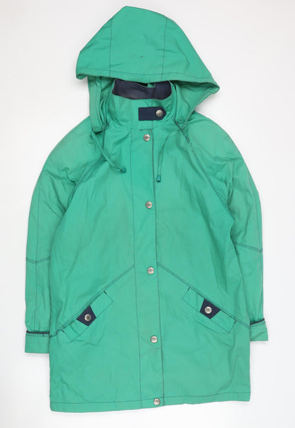 Womens UK Size S Telemac Green Rain Coat